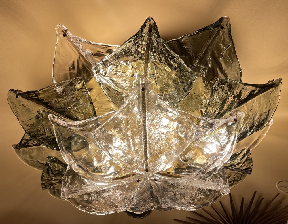 Murano Glass Ceiling Lamp from Mazzega, 1974 - 14