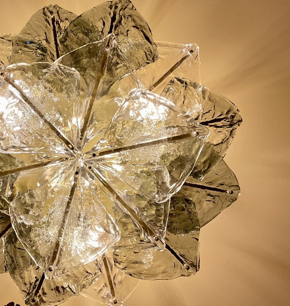 Murano Glass Ceiling Lamp from Mazzega, 1974 - 15