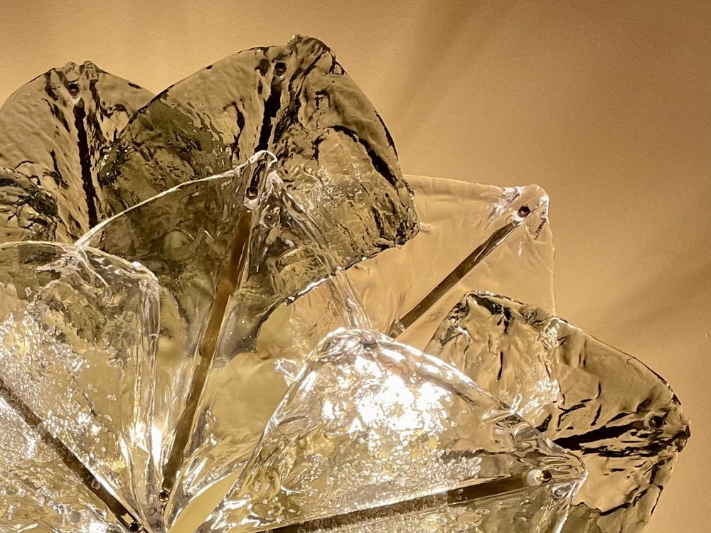 Murano Glass Ceiling Lamp from Mazzega, 1974 - 17