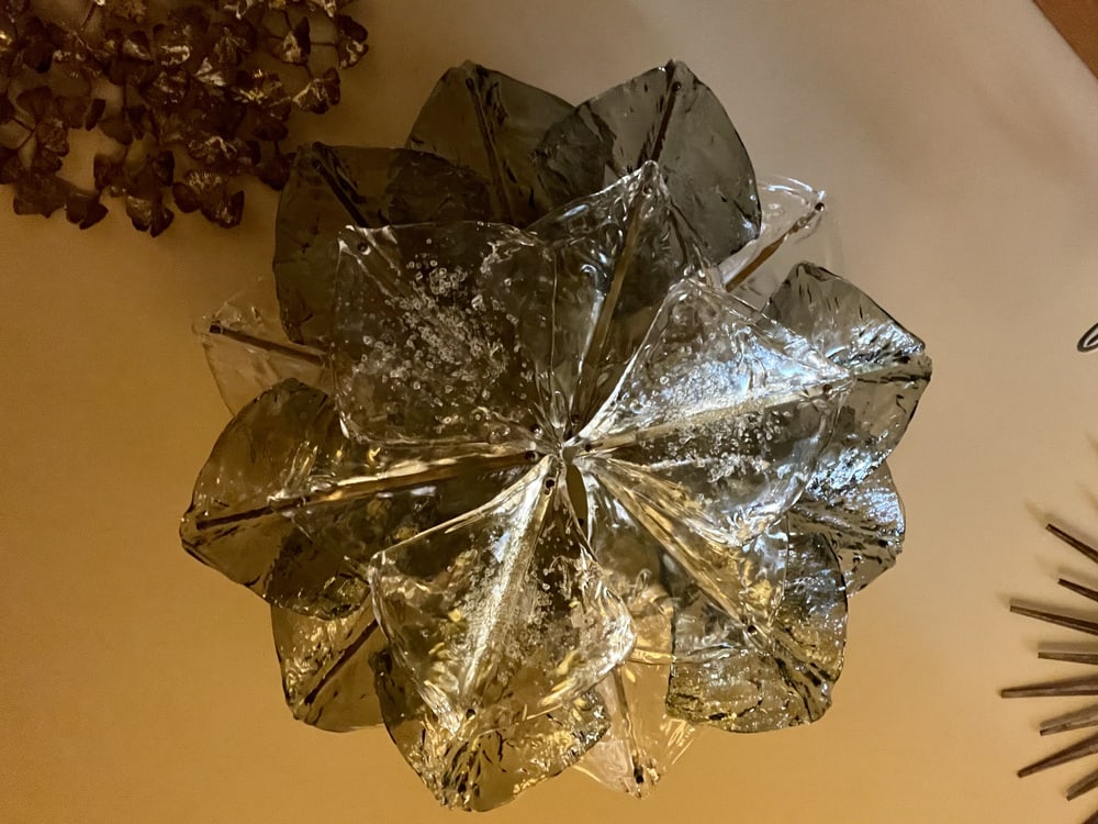 Murano Glass Ceiling Lamp from Mazzega, 1974 - 2