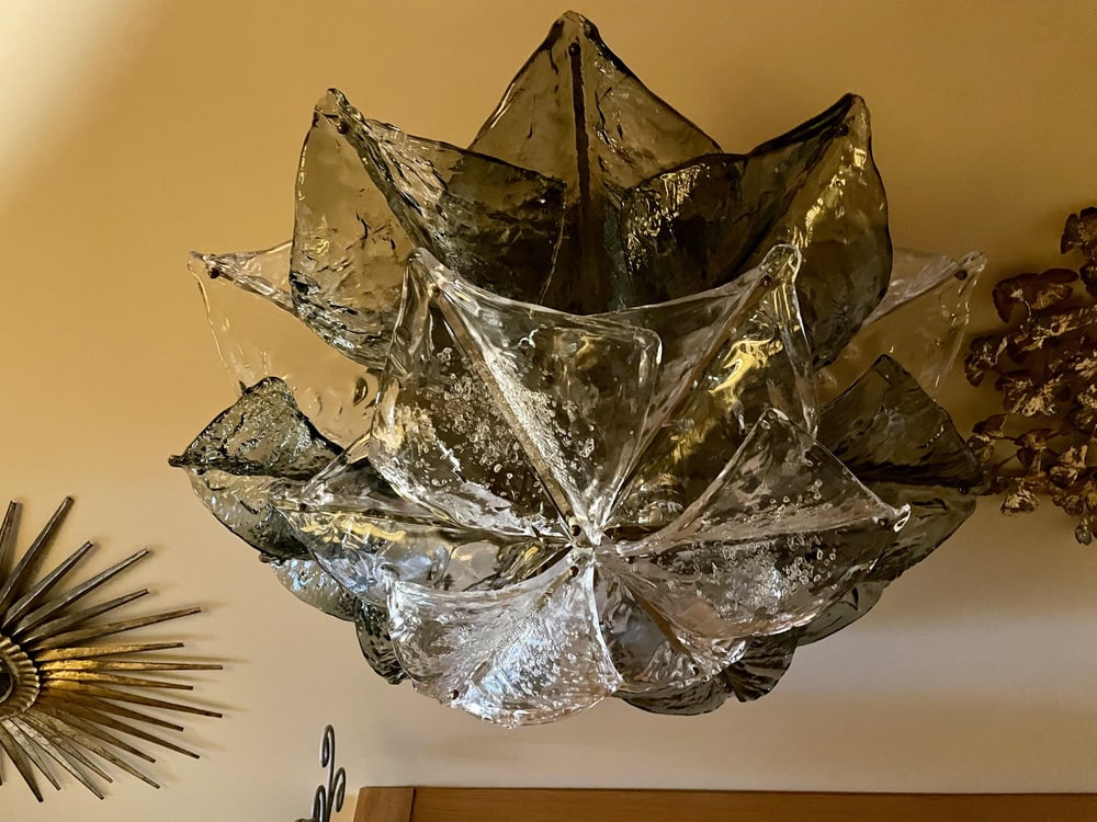Murano Glass Ceiling Lamp from Mazzega, 1974 - 4