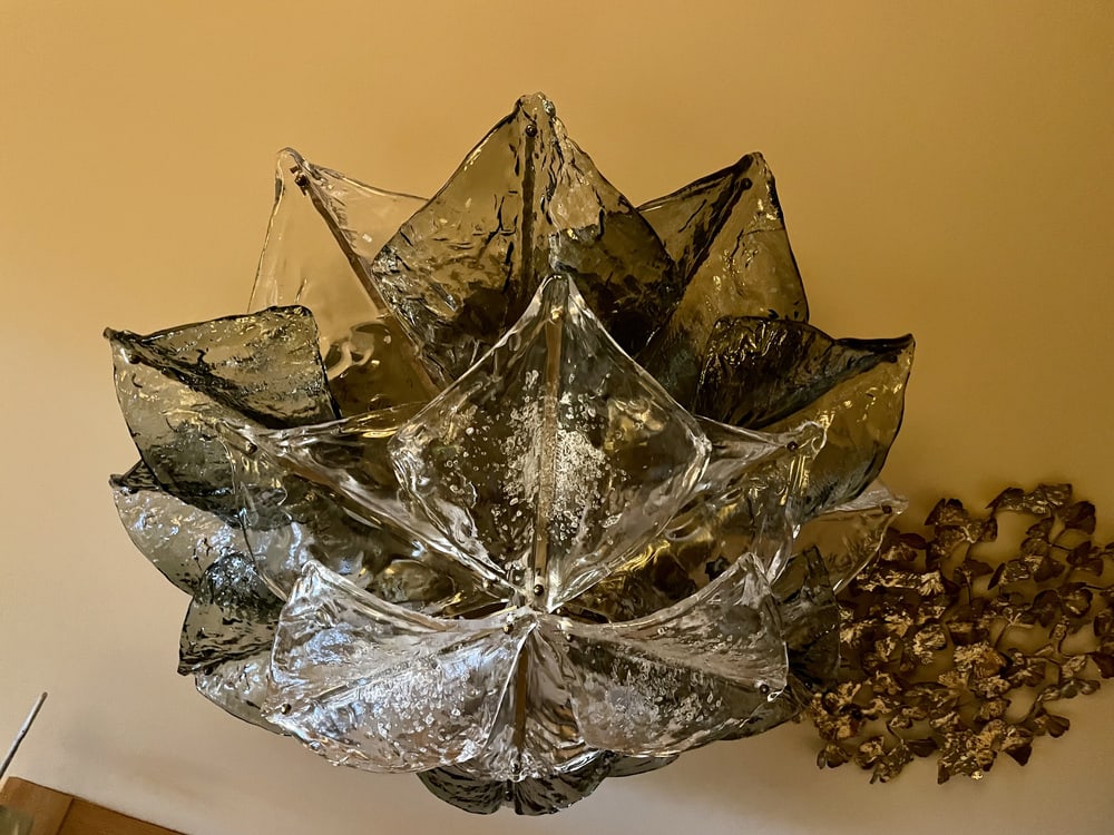 Murano Glass Ceiling Lamp from Mazzega, 1974 - 6