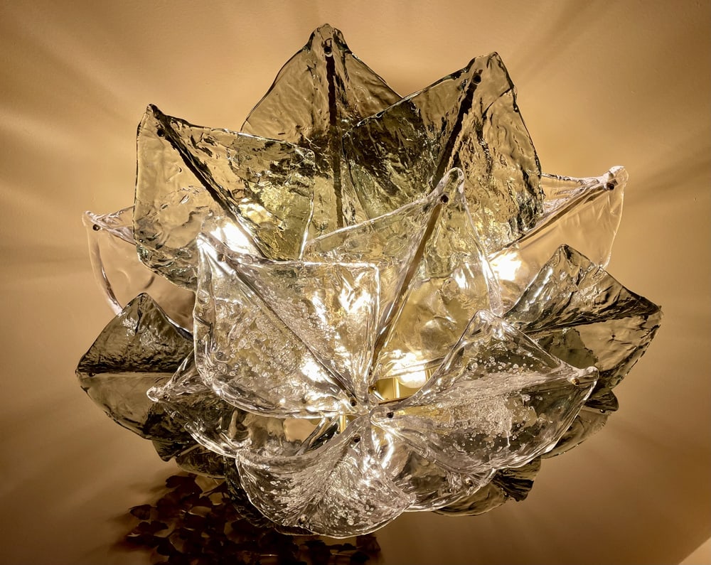 Murano Glass Ceiling Lamp from Mazzega, 1974 - 7