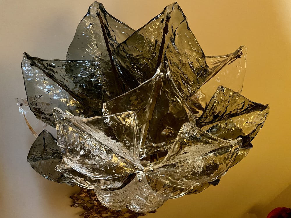 Murano Glass Ceiling Lamp from Mazzega, 1974 - 9