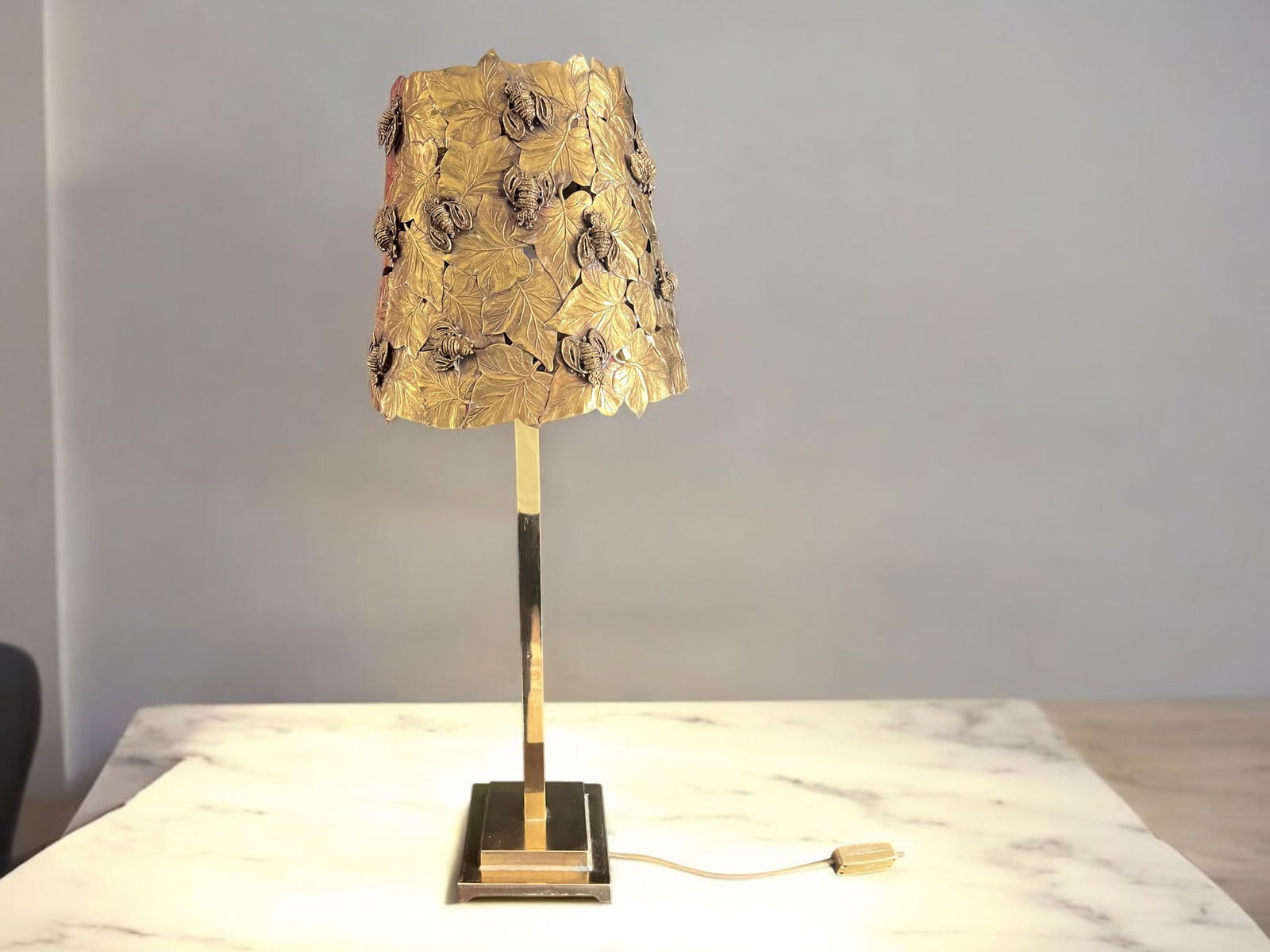 Mid-Century Modern Table Lamp in Brass - 2