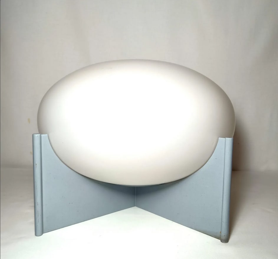 German Table Lamp with Opaline Glass Shade, 1980s - 10