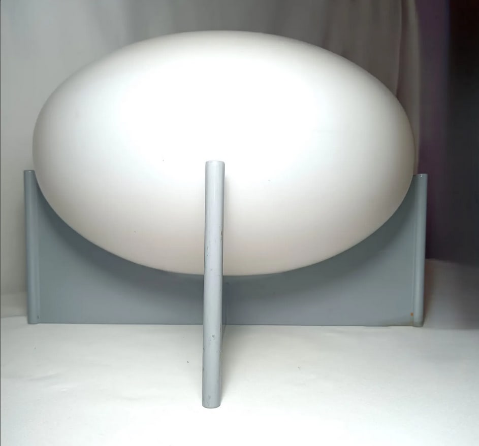 German Table Lamp with Opaline Glass Shade, 1980s - 2