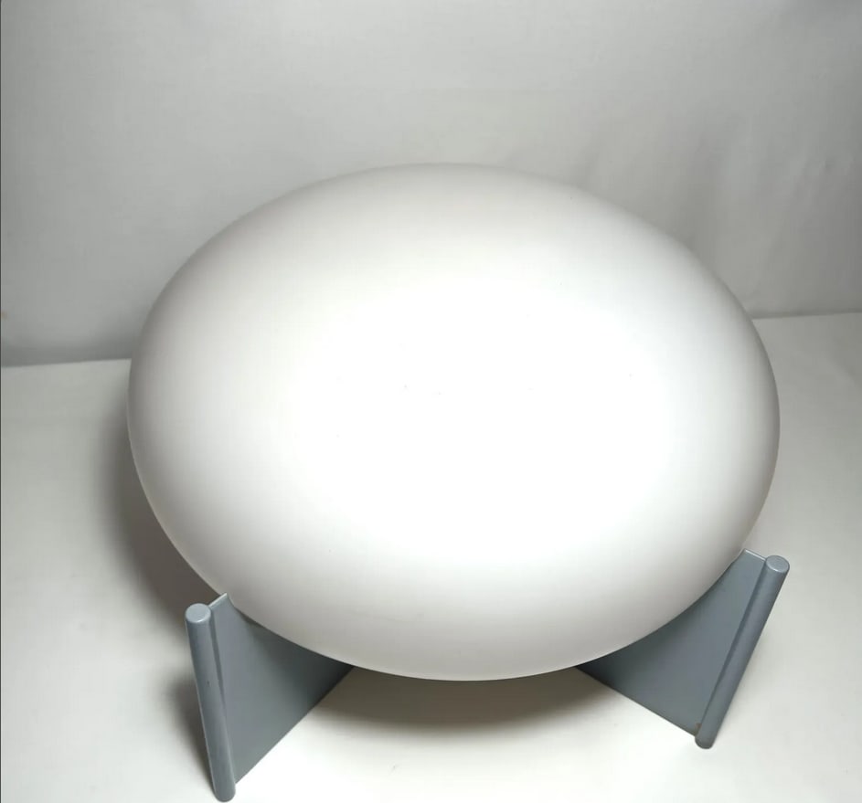 German Table Lamp with Opaline Glass Shade, 1980s - 5