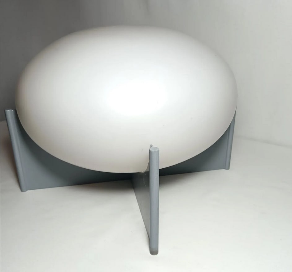 German Table Lamp with Opaline Glass Shade, 1980s - 6