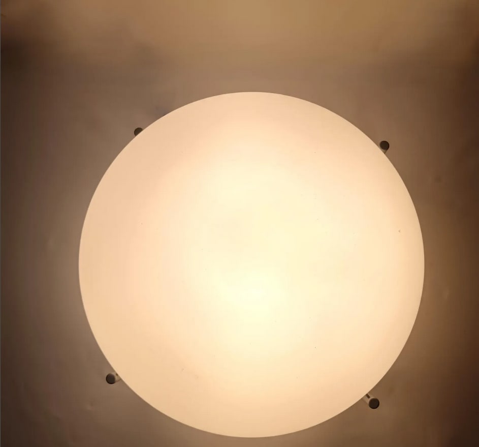 German Table Lamp with Opaline Glass Shade, 1980s - 7