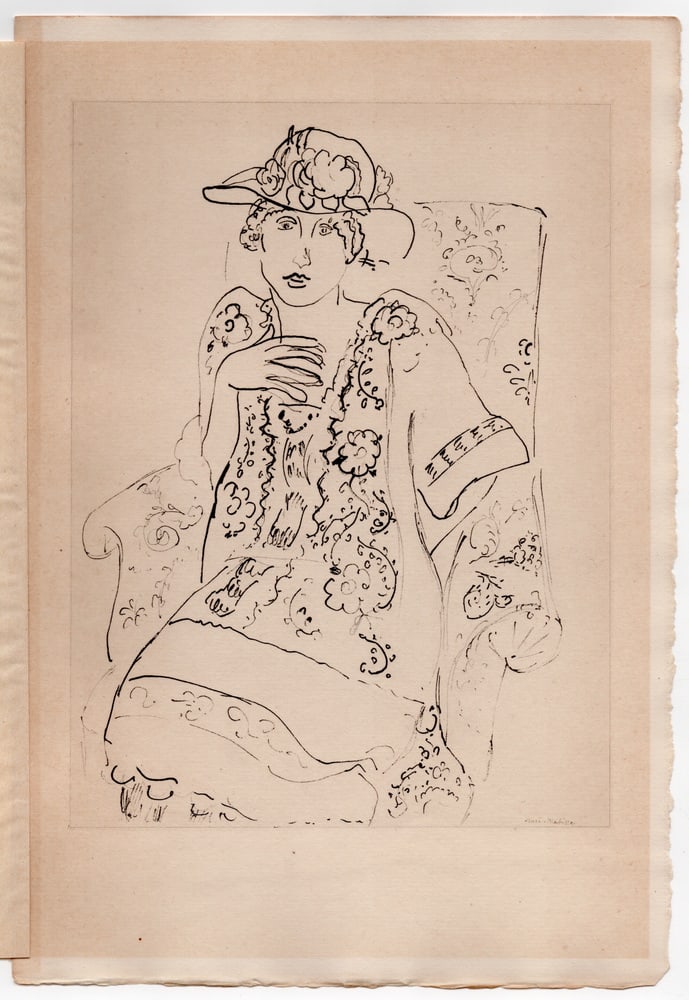 Matisse, Sitting Girl, Original Lithograph, 1920 - 2