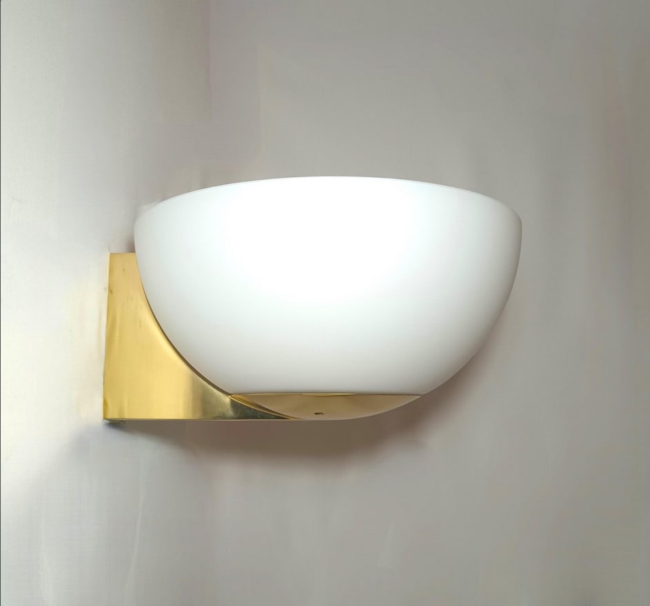 Opaline Glass Sconce from Glashütte Limburg, 1970s - 11