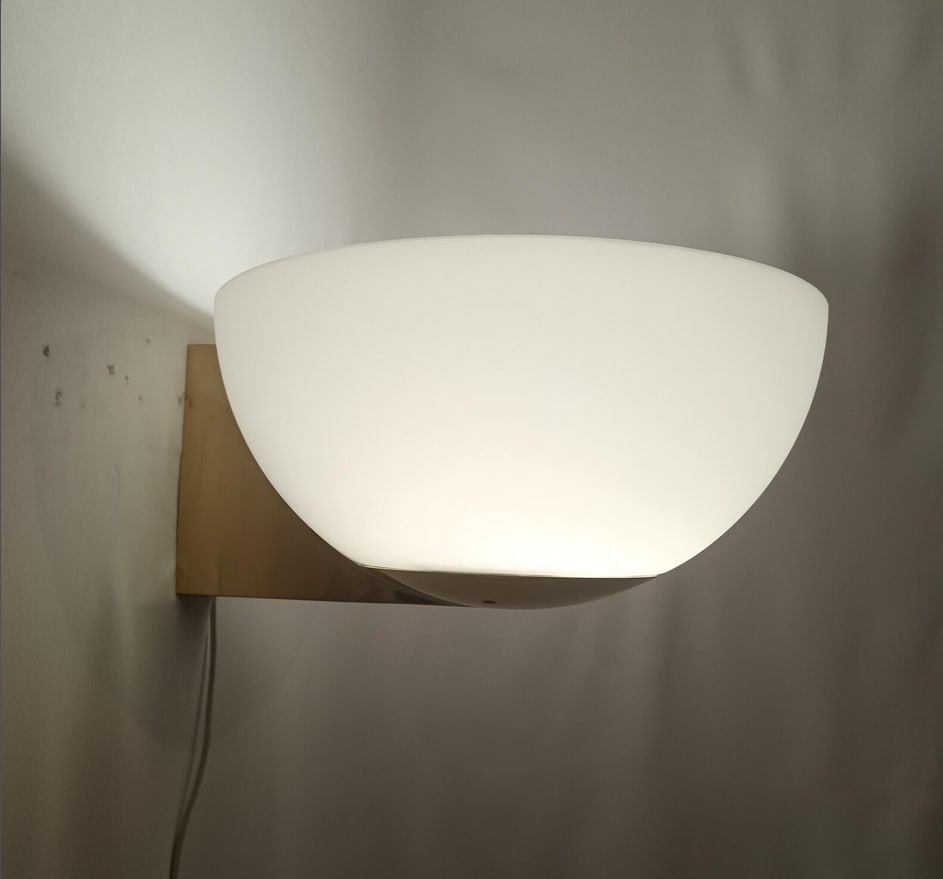 Opaline Glass Sconce from Glashütte Limburg, 1970s - 3