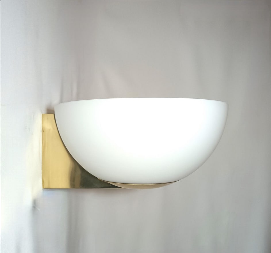 Opaline Glass Sconce from Glashütte Limburg, 1970s - 9