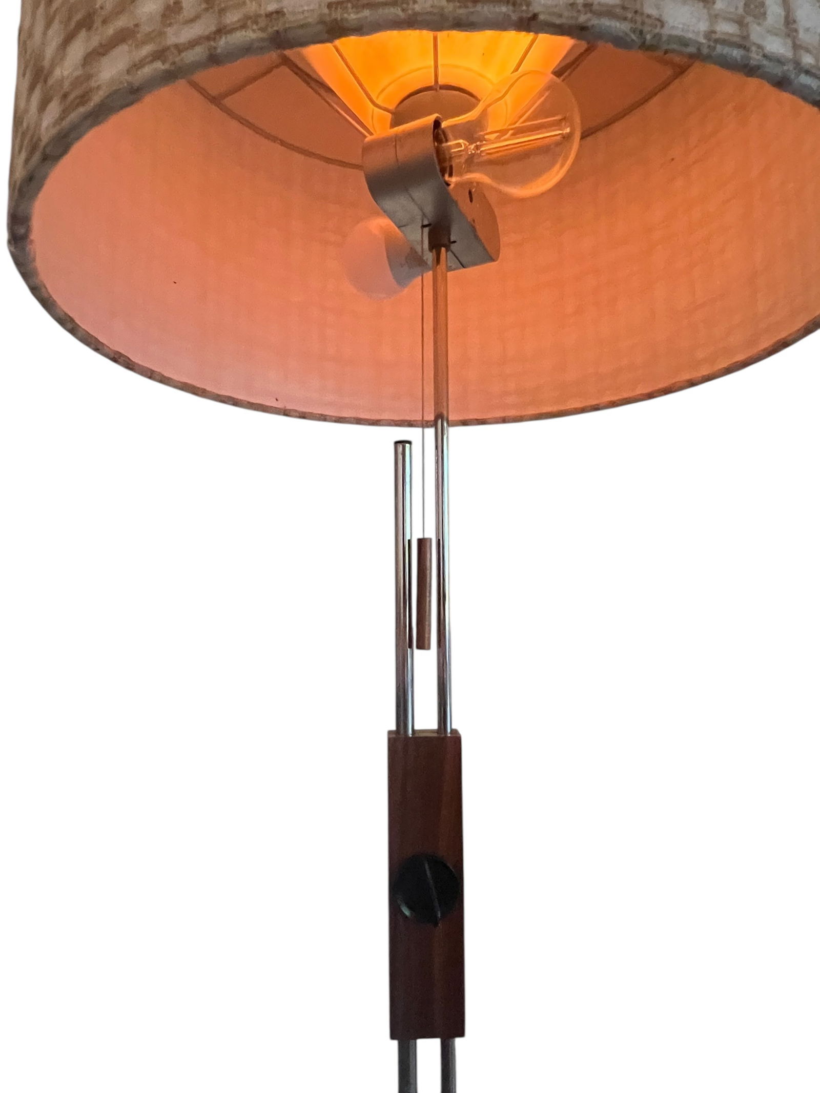 Chrome Metal Floor Lamp from Temde Leuchten, 1950s - 2