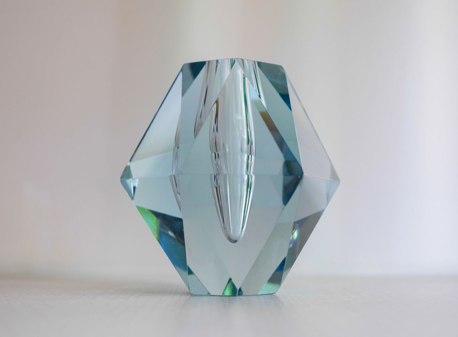 Dimond-Shaped Crystal Vase from Strömbergshyttan - 12
