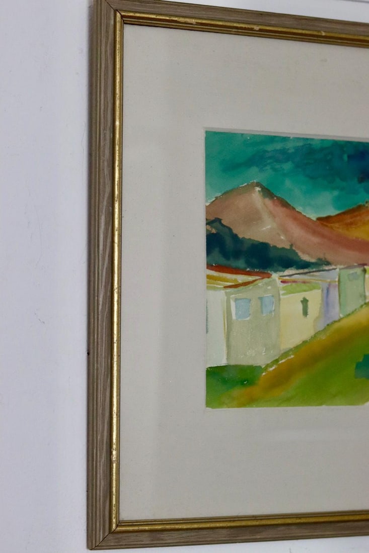 Jonne Bergström, Street, 1952, Watercolor, Framed - 10