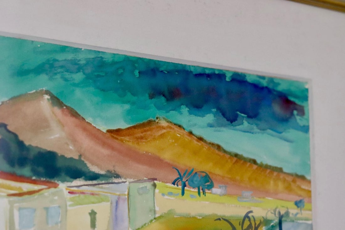 Jonne Bergström, Street, 1952, Watercolor, Framed - 3