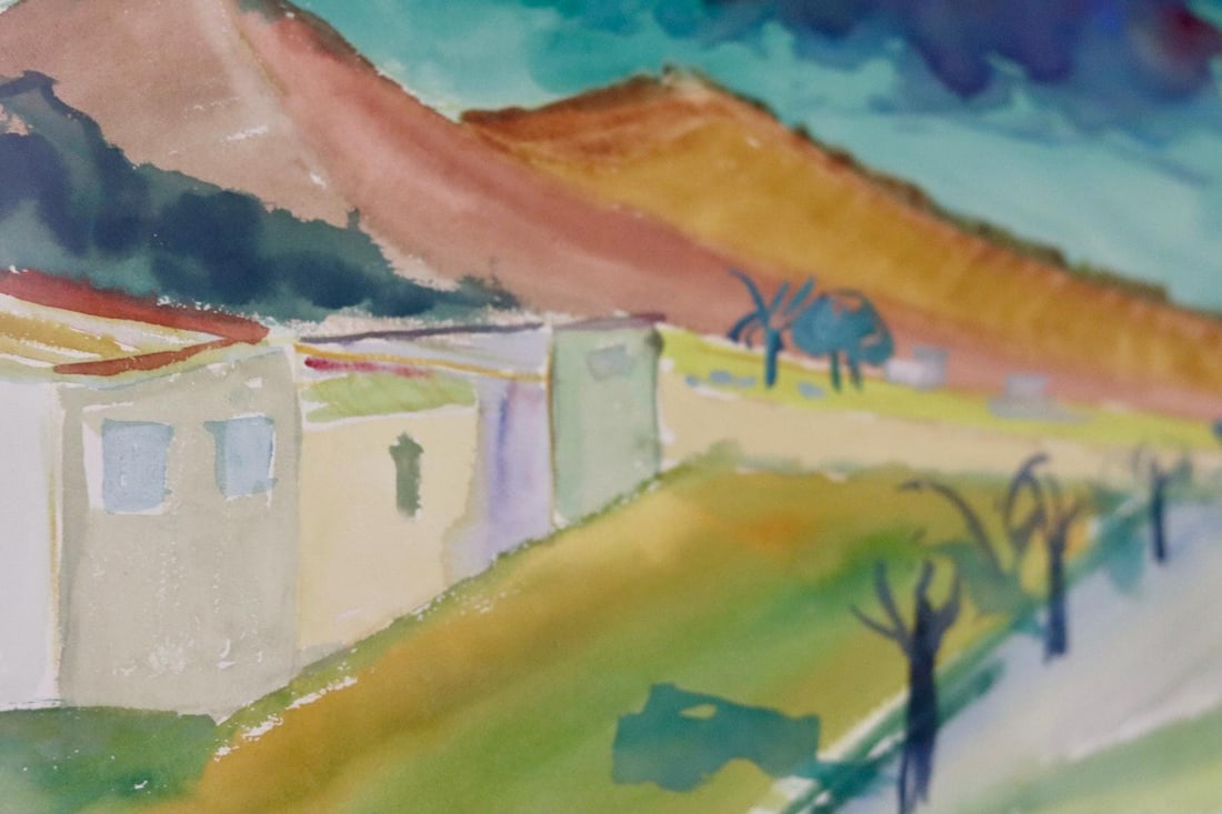 Jonne Bergström, Street, 1952, Watercolor, Framed - 7