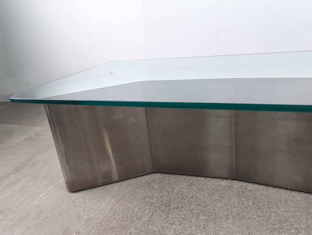 Stainless Steel Ypsilon Coffee Table, 1970s - 10