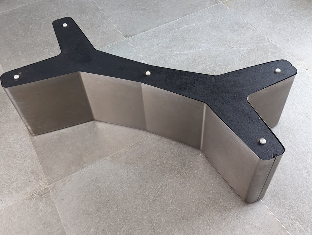Stainless Steel Ypsilon Coffee Table, 1970s - 9