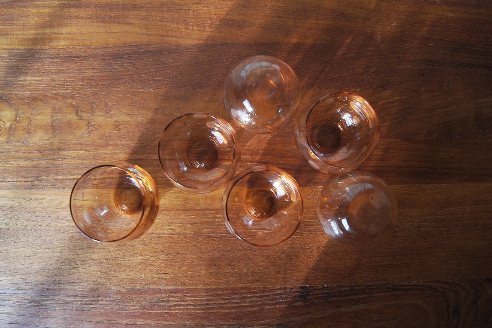 Vintage Roly Poly Glasses, 1940s, Set of 6 - 6