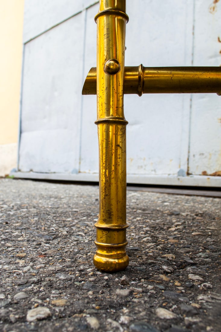 Structure in Worked Brass and Wooden Top, 1970 - 5