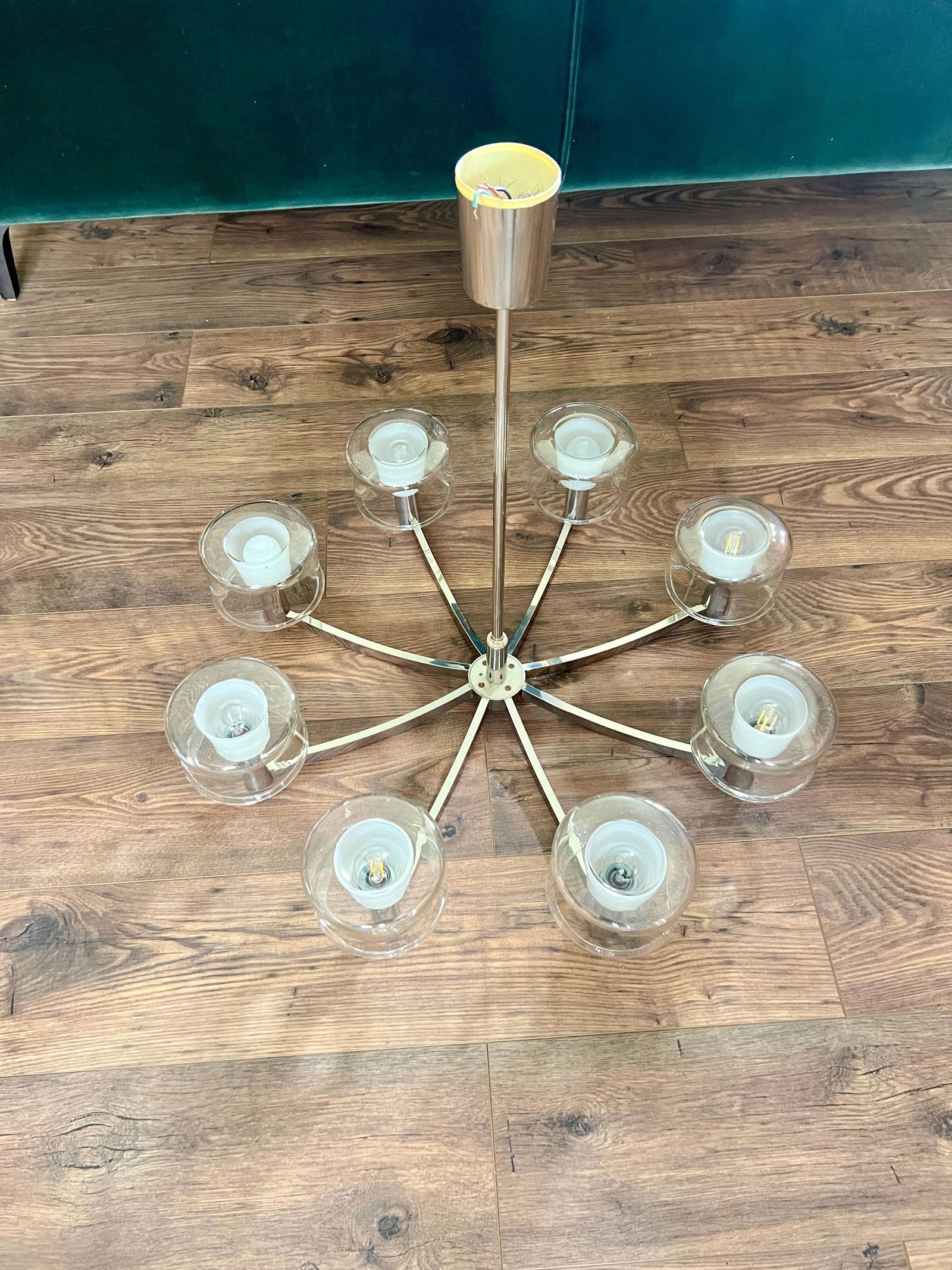 Sputnik Chandelier attributed to Kaiser Idell, 1970s - 17