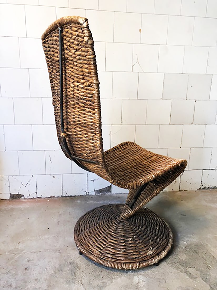 S Chair in Braided Rope by Marzio Cecchi, 1970s - 2