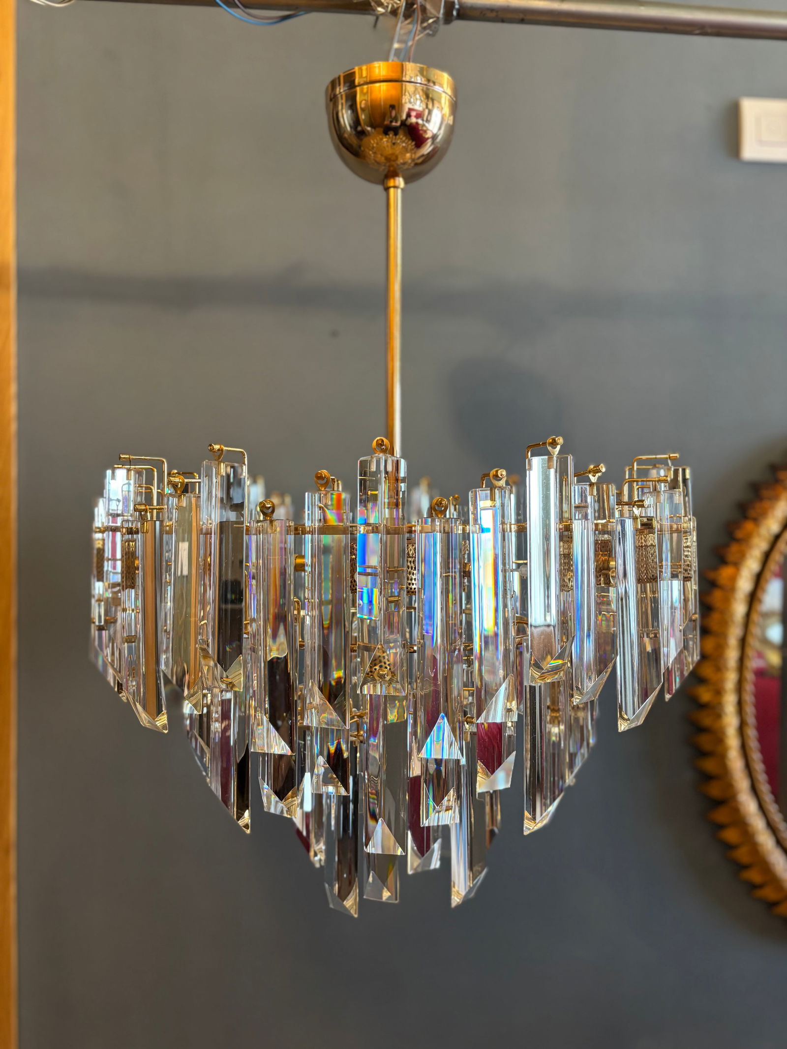 Cristal Triedri Murano Glass Chandelier by Venini - 10