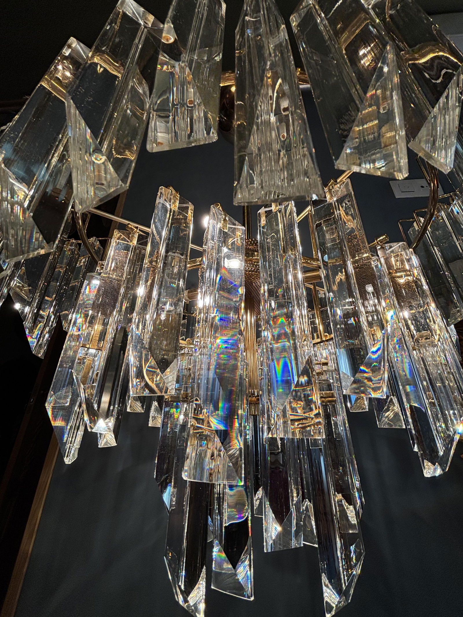 Cristal Triedri Murano Glass Chandelier by Venini - 13