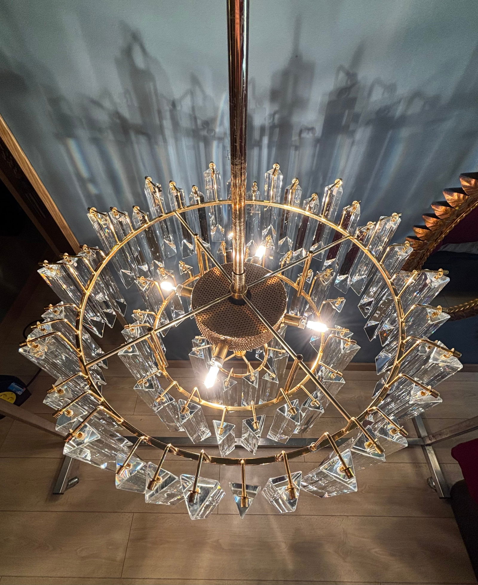 Cristal Triedri Murano Glass Chandelier by Venini - 17