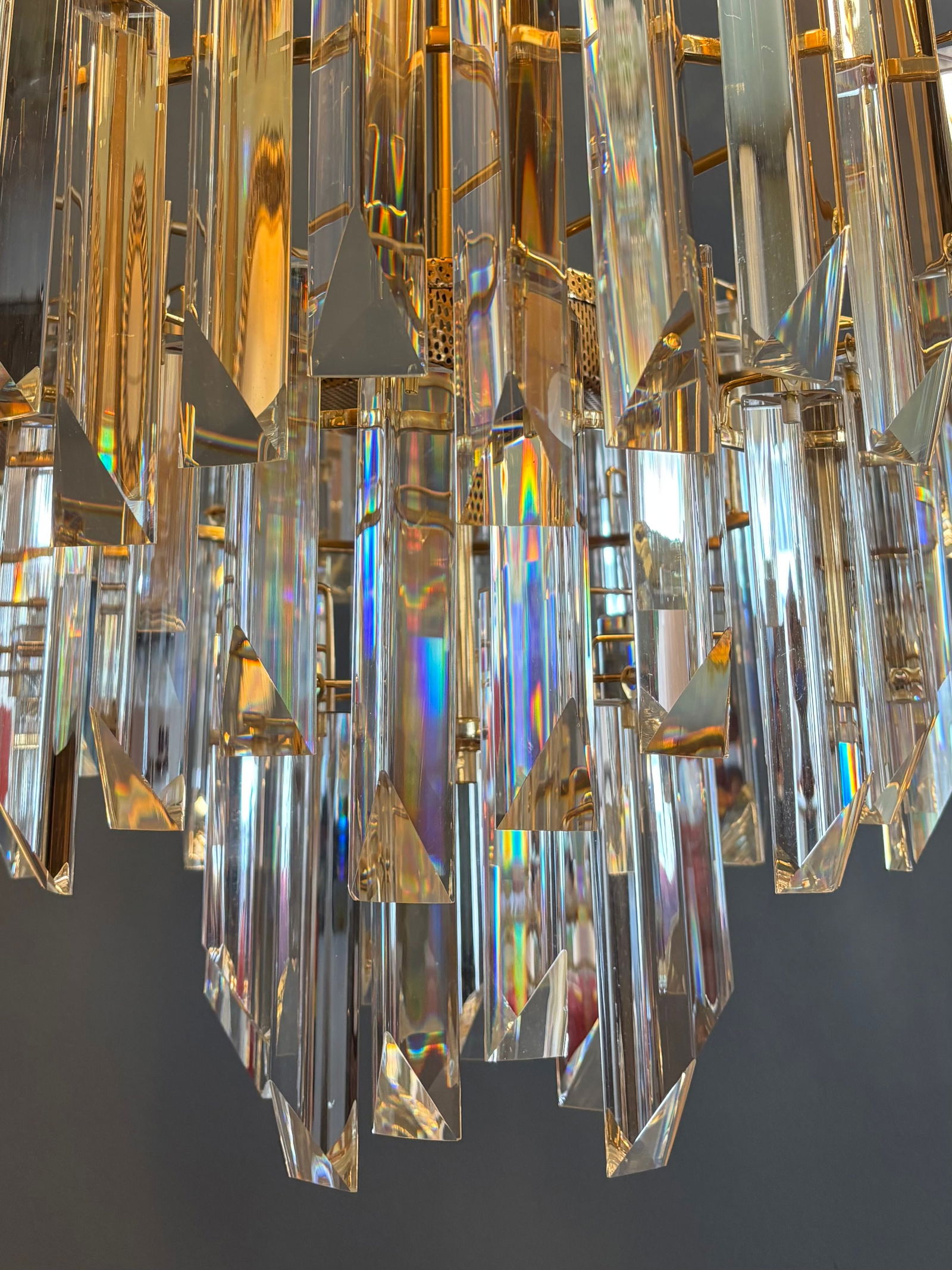 Cristal Triedri Murano Glass Chandelier by Venini - 18