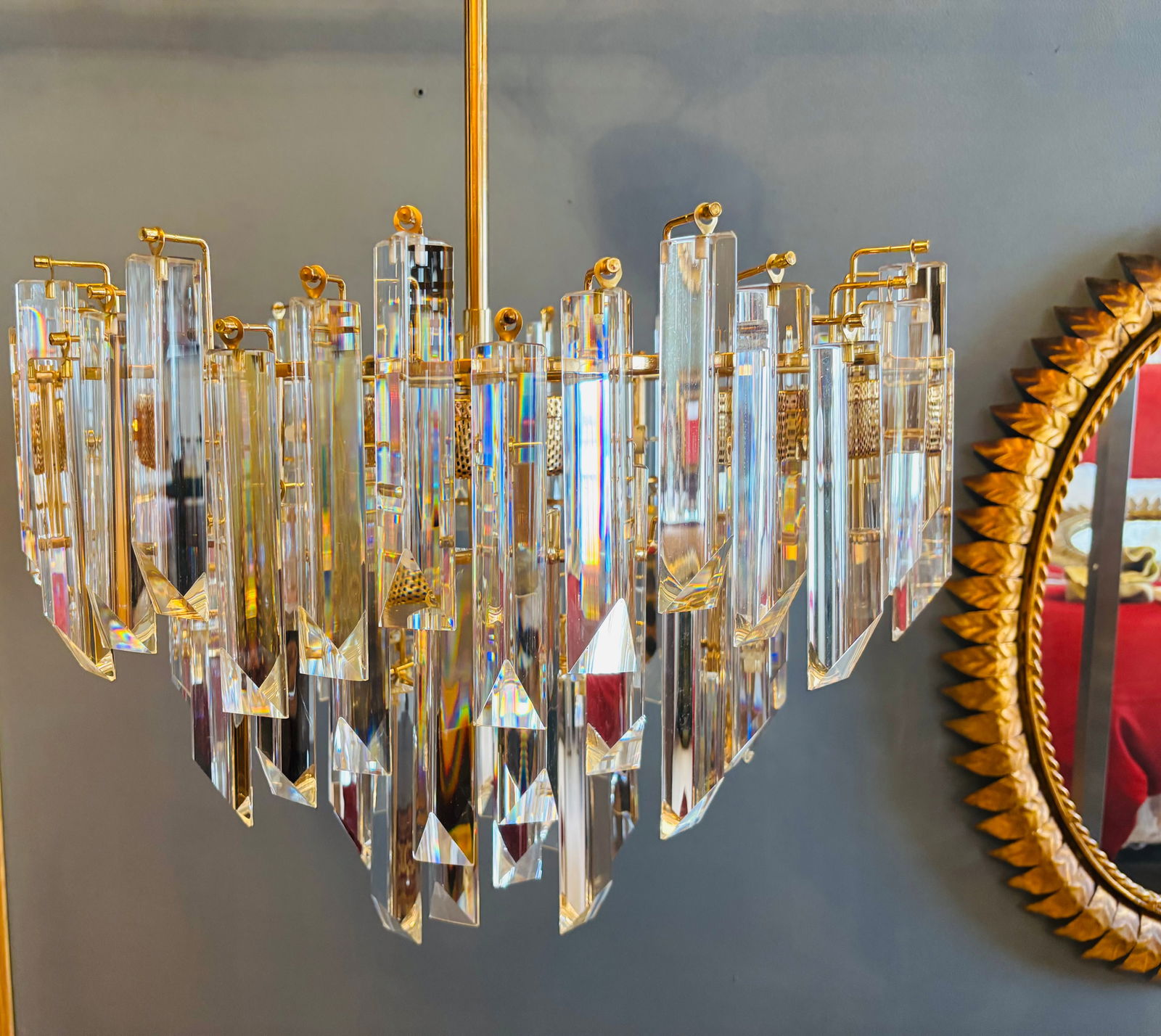 Cristal Triedri Murano Glass Chandelier by Venini - 7