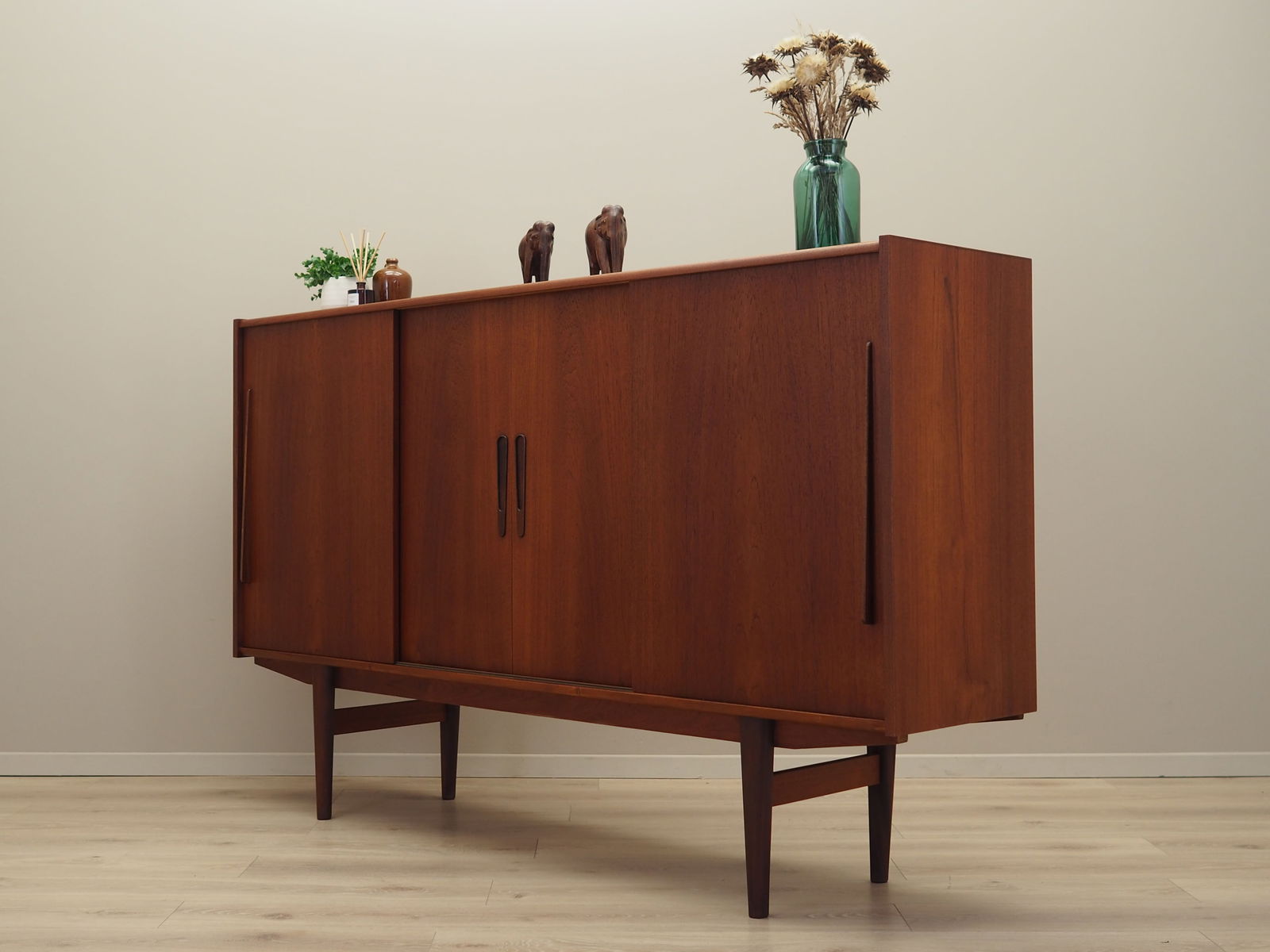 Vintage Danish Teak Highboard, 1960s - 4