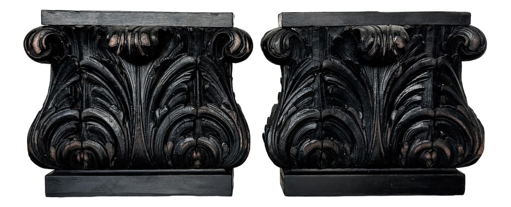 Vintage Wood Sculptures, 1890s, Set of 2 (1 of 5)