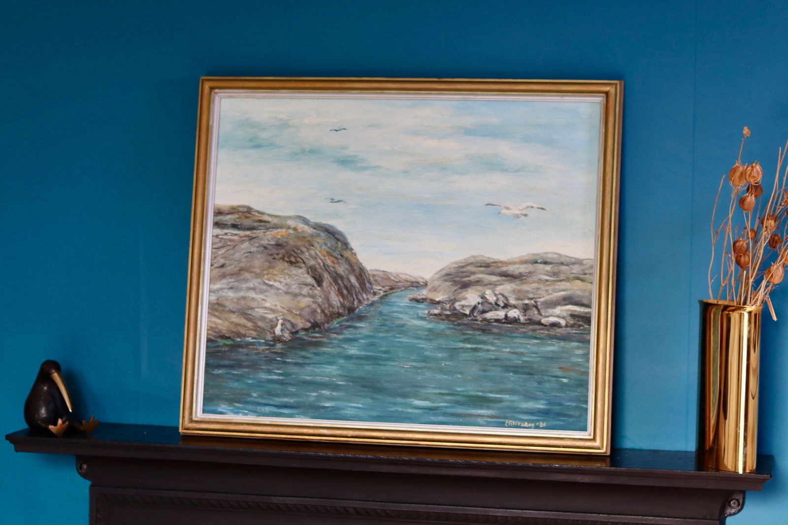 E Alveskog, Swedish Seascape, 1960s, Oil on Panel - 7