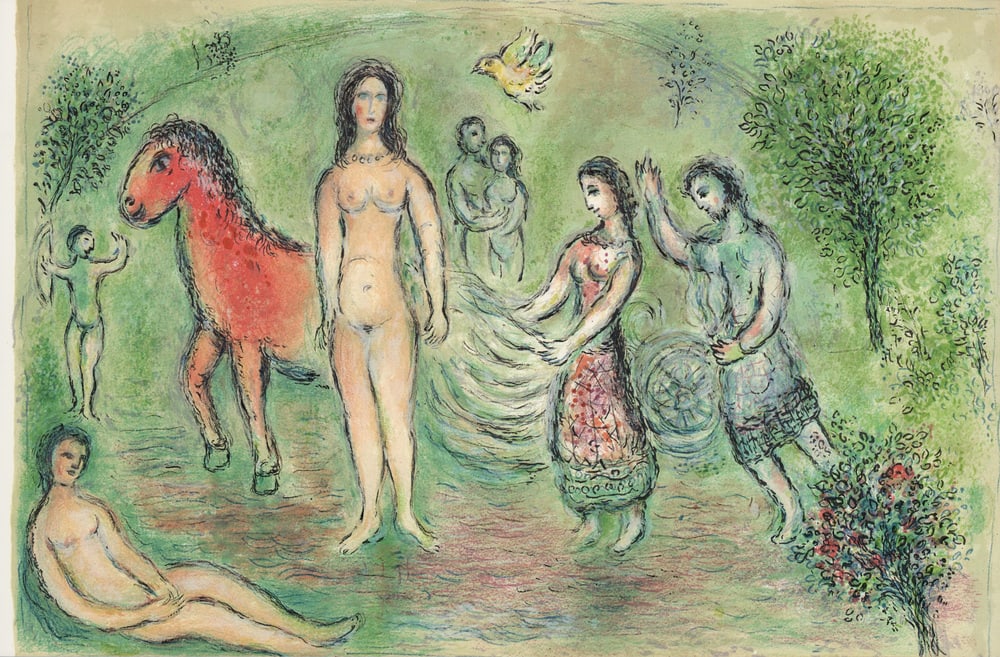 M. Chagall, Ulysses before Nausicaa from Odyssey - 17
