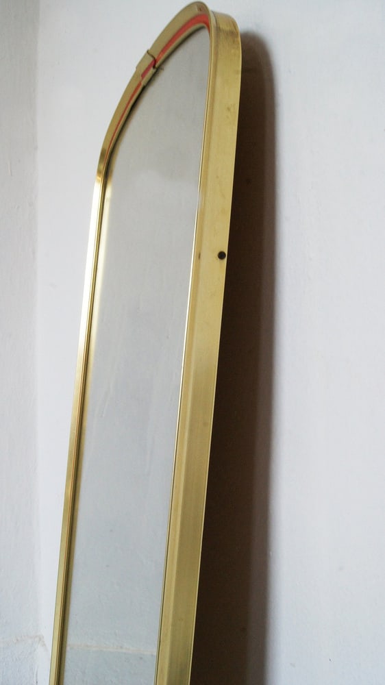 Mid-Century Gold and Red Mirror, 1960s - 3