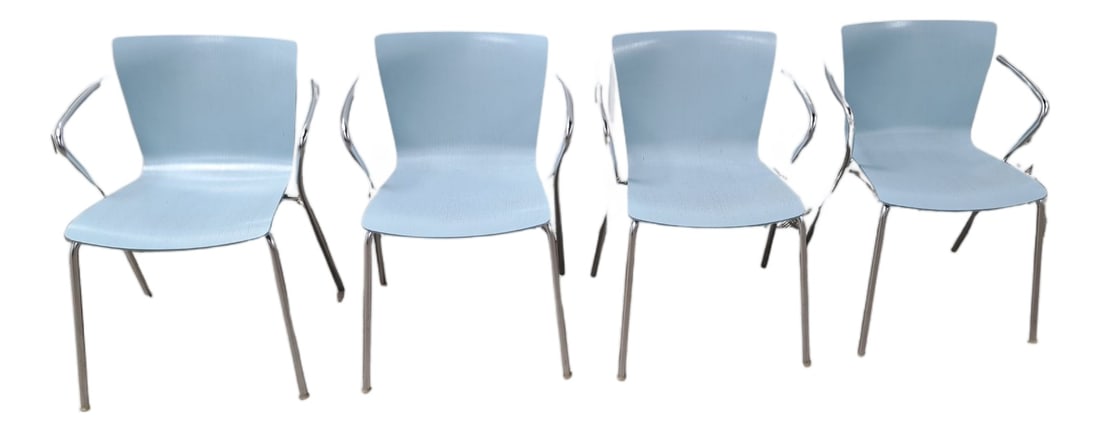 Stackable Dining Chairs by Fritz Hansen, Set of 4 (1 of 6)