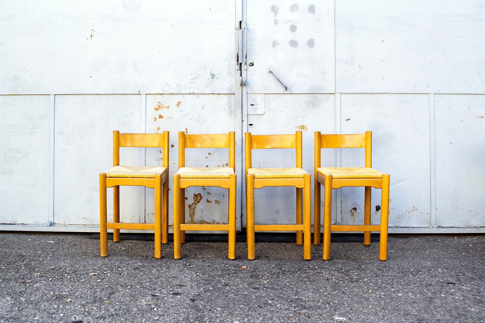 Straw Stools by Charlotte Perriand, 1970, Set of 4 - 13