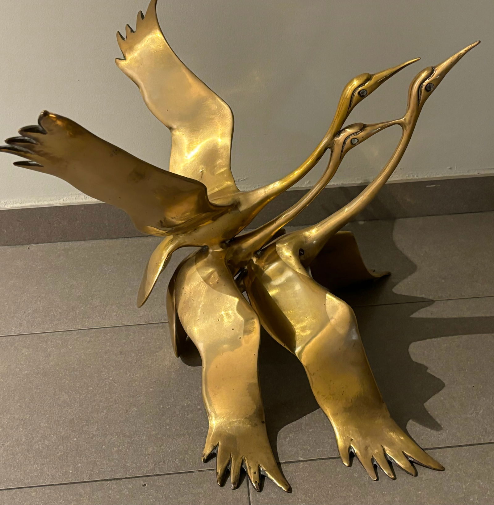 Flying Cranes Sculptures by Willy Daro, Set of 2 - 2