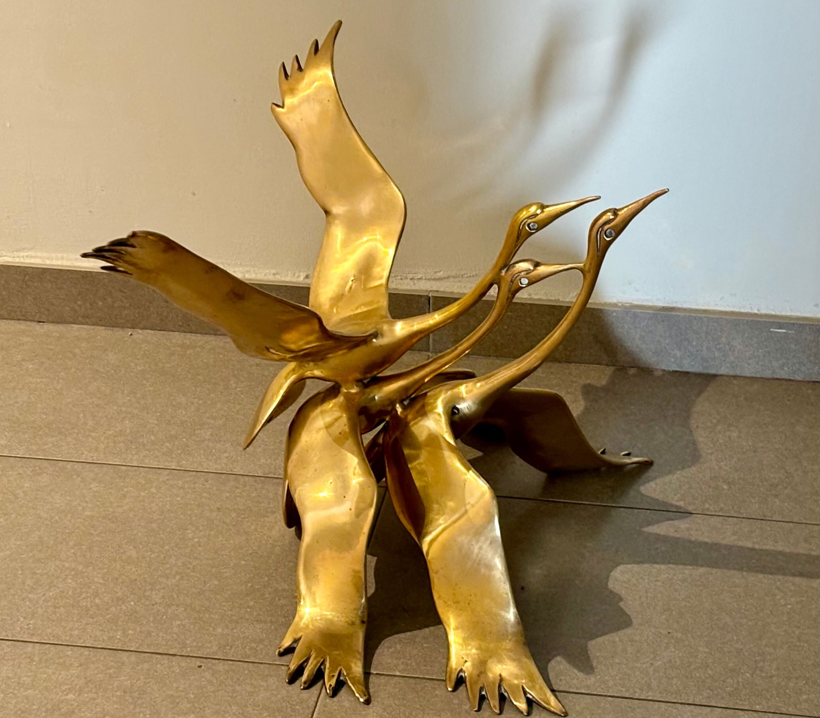 Flying Cranes Sculptures by Willy Daro, Set of 2 - 4