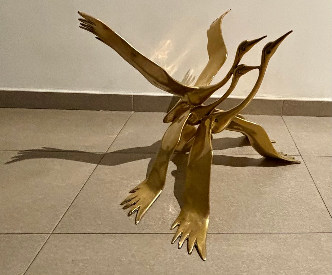 Flying Cranes Sculptures by Willy Daro, Set of 2 - 5