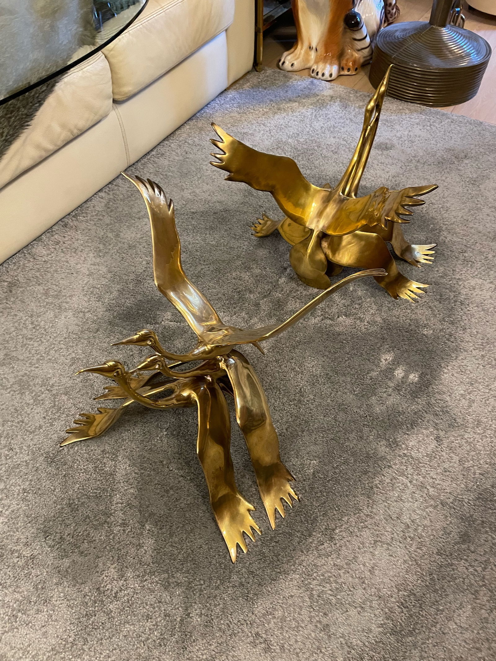 Flying Cranes Sculptures by Willy Daro, Set of 2 - 8