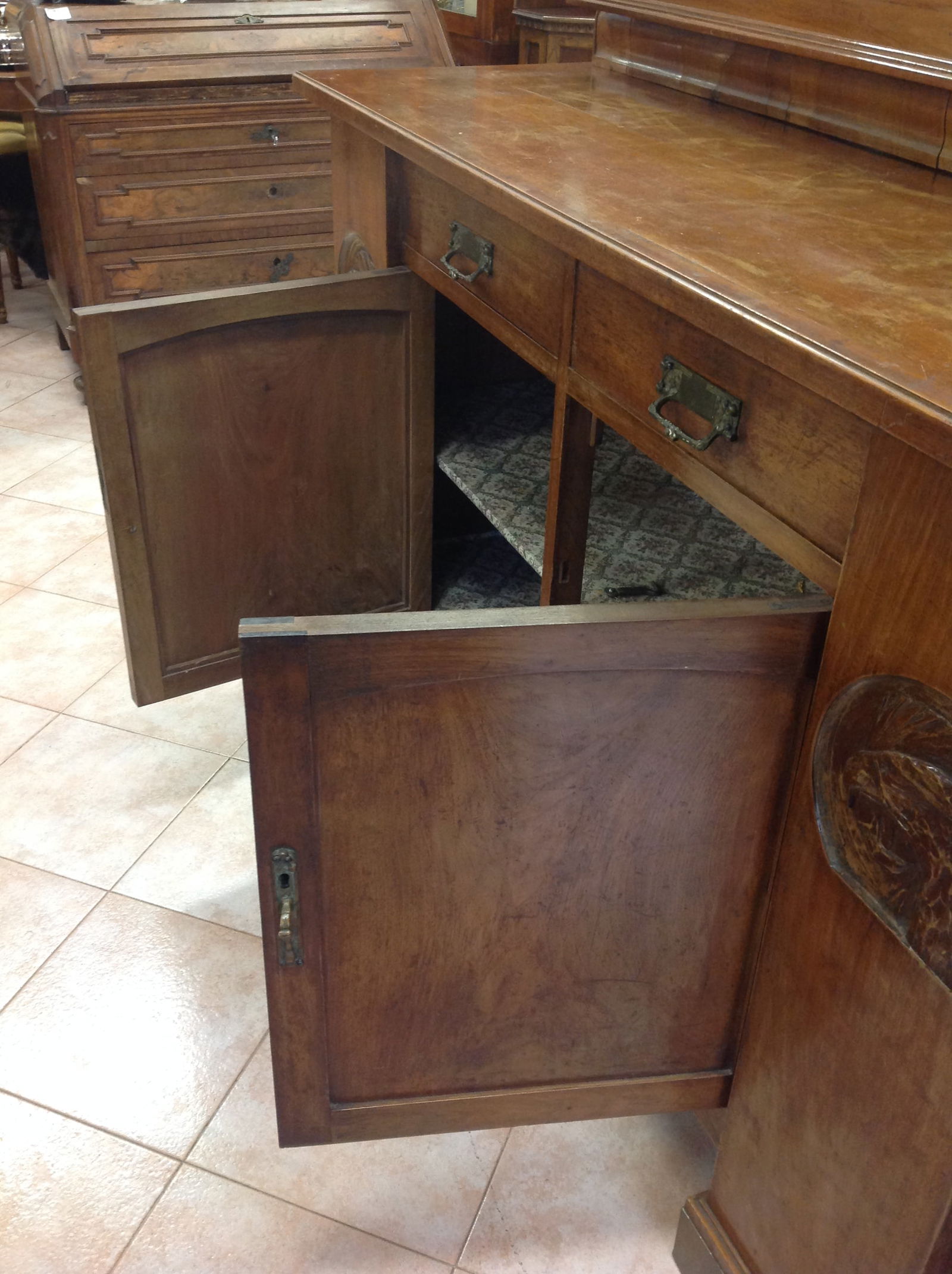 Vintage Walnut Sideboard, 1940s - 7