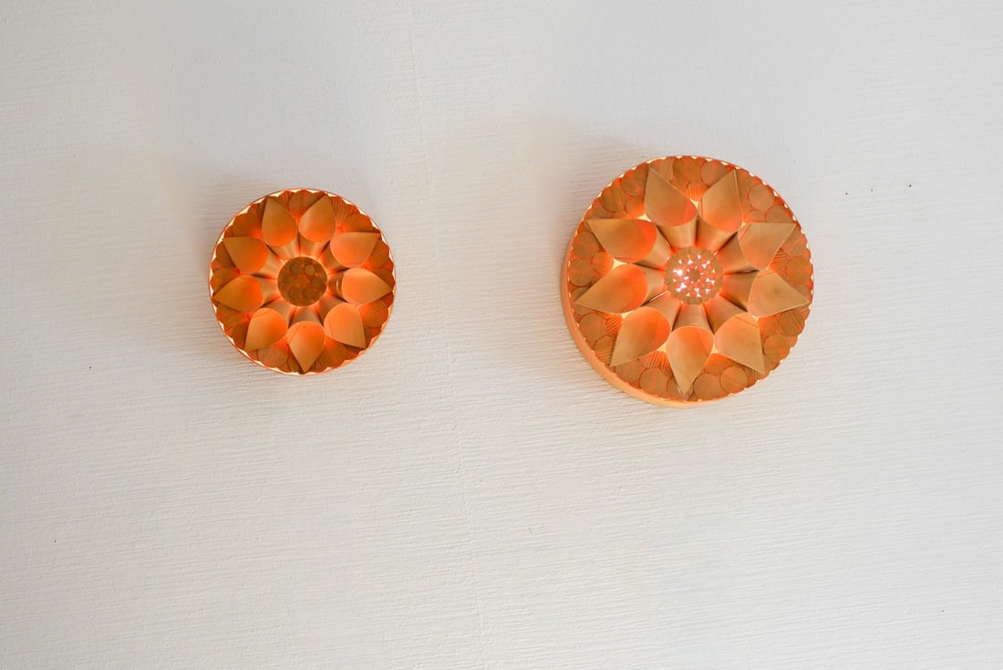 Swedish Handmade Wooden Sconces, Set of 2 - 14