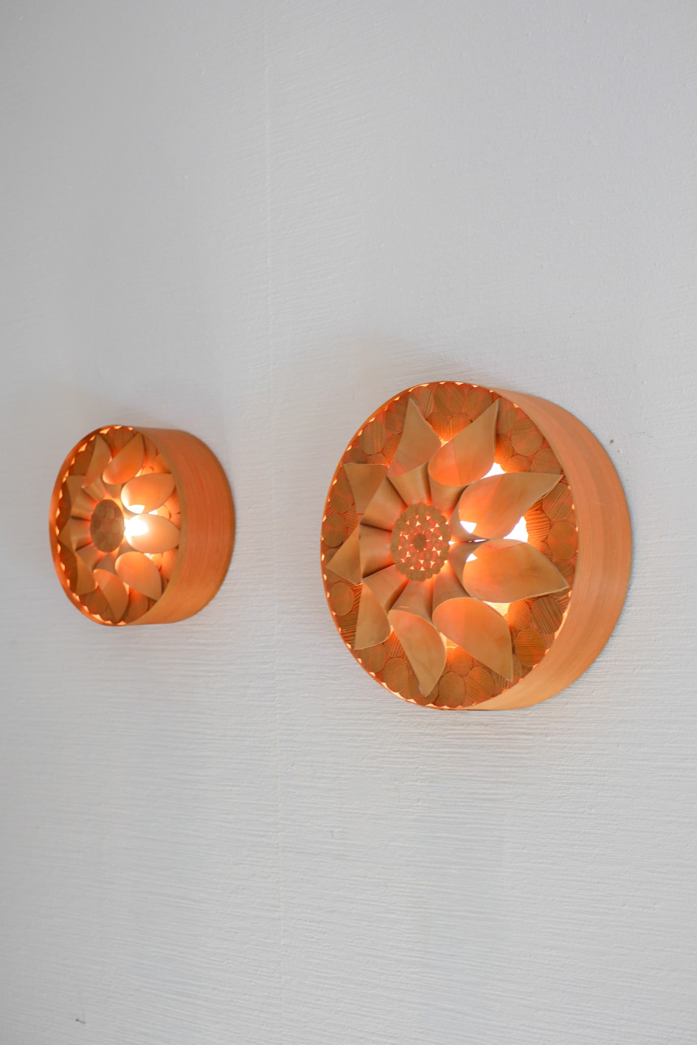 Swedish Handmade Wooden Sconces, Set of 2 - 5