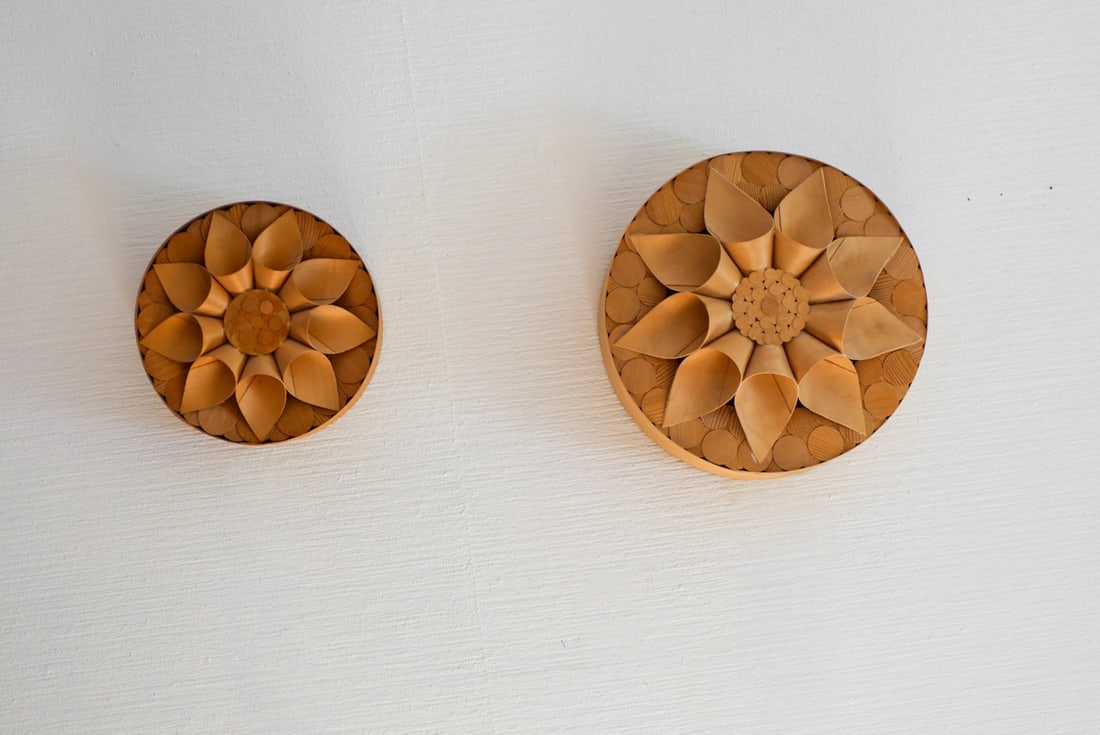 Swedish Handmade Wooden Sconces, Set of 2 - 9