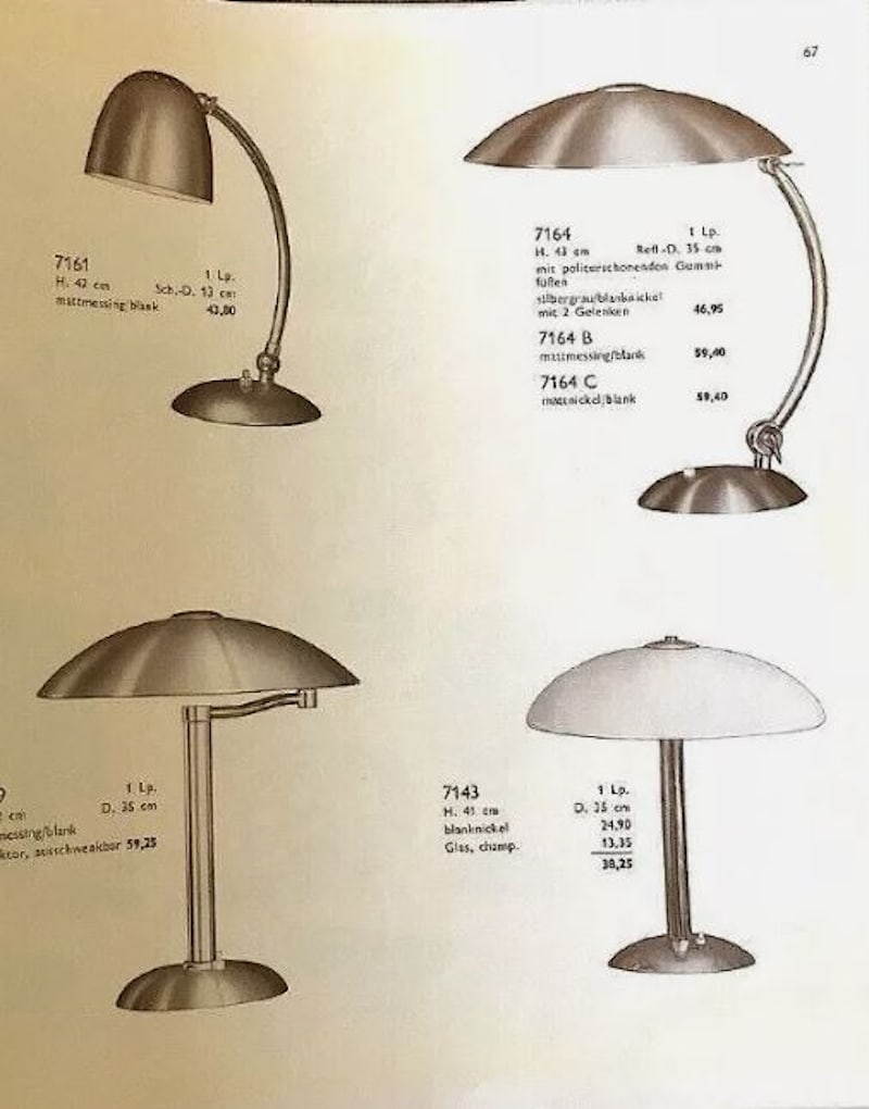 Model 7164 Desk Lamp by Egon Hillebrand, 1930s - 11